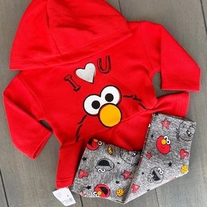 0-3M Elmo 2 Piece Matching Outfit Set
